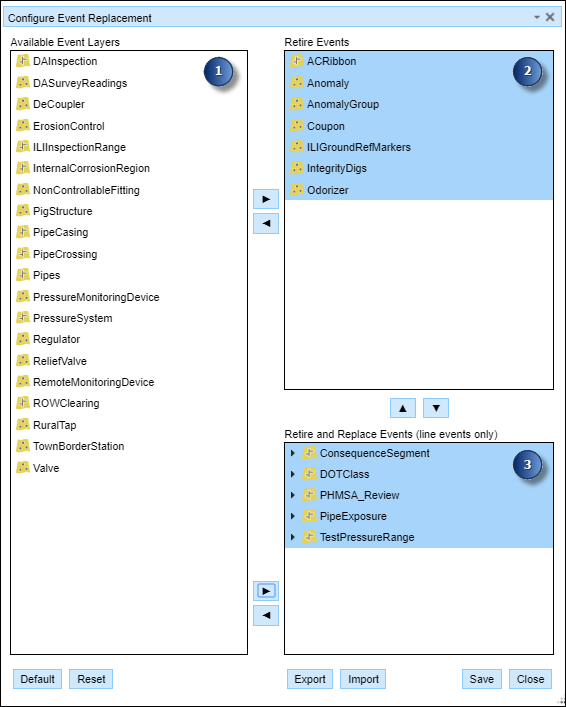 Configure event replacement widget Configure event replacement widget