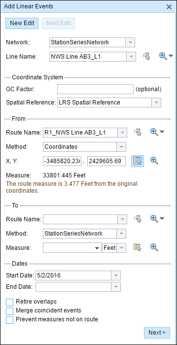 From x- and y-coordinates From x- and y-coordinates